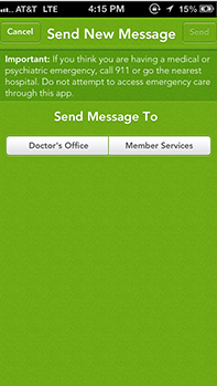 Con nuestra app de salud puedes enviar mensajes a su medico